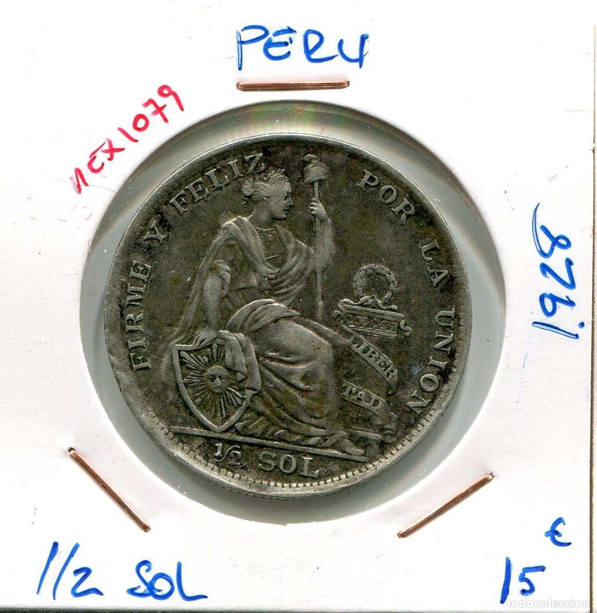 Monedas antiguas de Am&eacute;rica: MEDIO SOL A&Ntilde;O 1928 PERU ( MEX1079 ) - Foto 1