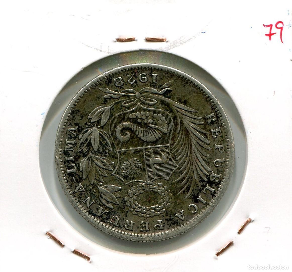 Monedas antiguas de Am&eacute;rica: MEDIO SOL A&Ntilde;O 1928 PERU ( MEX1079 ) - Foto 2