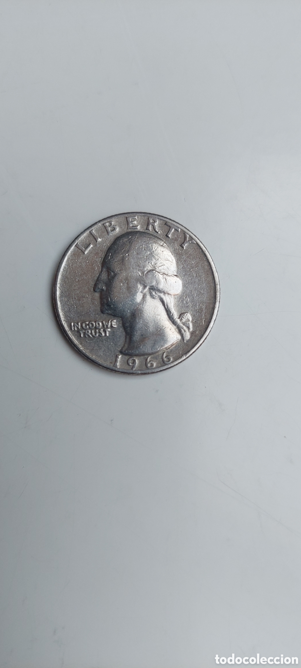 Monedas antiguas de Am&eacute;rica: Quarter Dollar Liberty 1966 - Foto 1