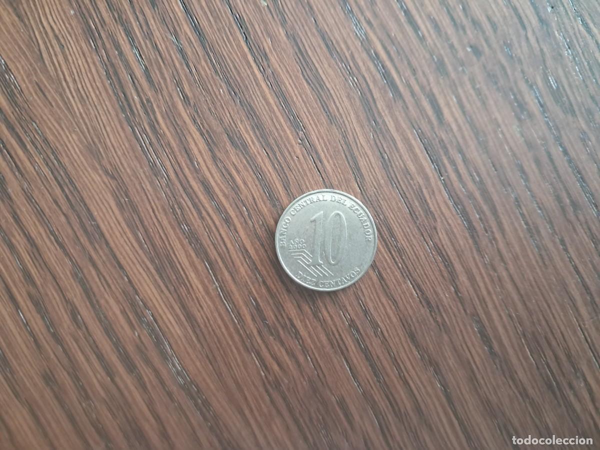 Monedas antiguas de Am&eacute;rica: moneda de Ecuador, 10 centavos, a&ntilde;o 2000 - Foto 2