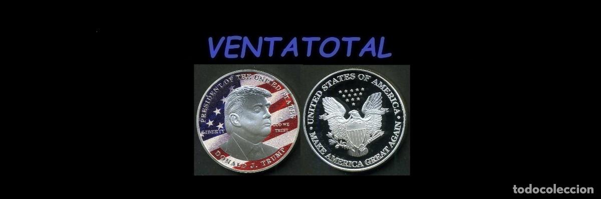 Monedas antiguas de América: ESTADOS UNIDOS MEDALLA PLATA TIPO MONEDA (HOMENAJE AL PRESIDENTRE DONALD TRUMP)DENTRO LA DESCRIPCION