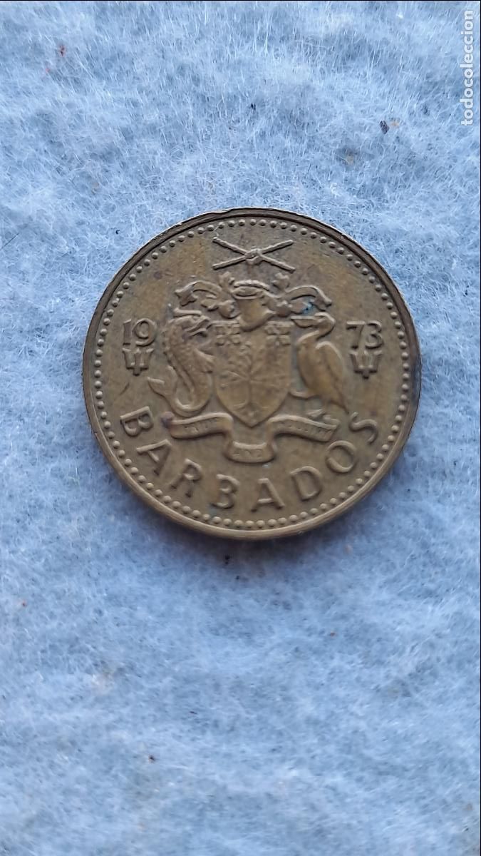 Monedas antiguas de Am&eacute;rica: Barbados. 10 C&eacute;ntimos. A&ntilde;o 1973. - Foto 1