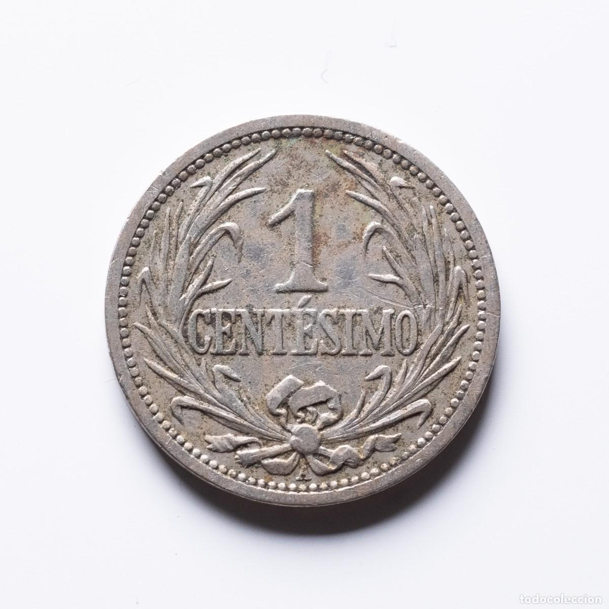Monedas antiguas de Am&eacute;rica: 1 centesimo 1901 Uruguay - Foto 2