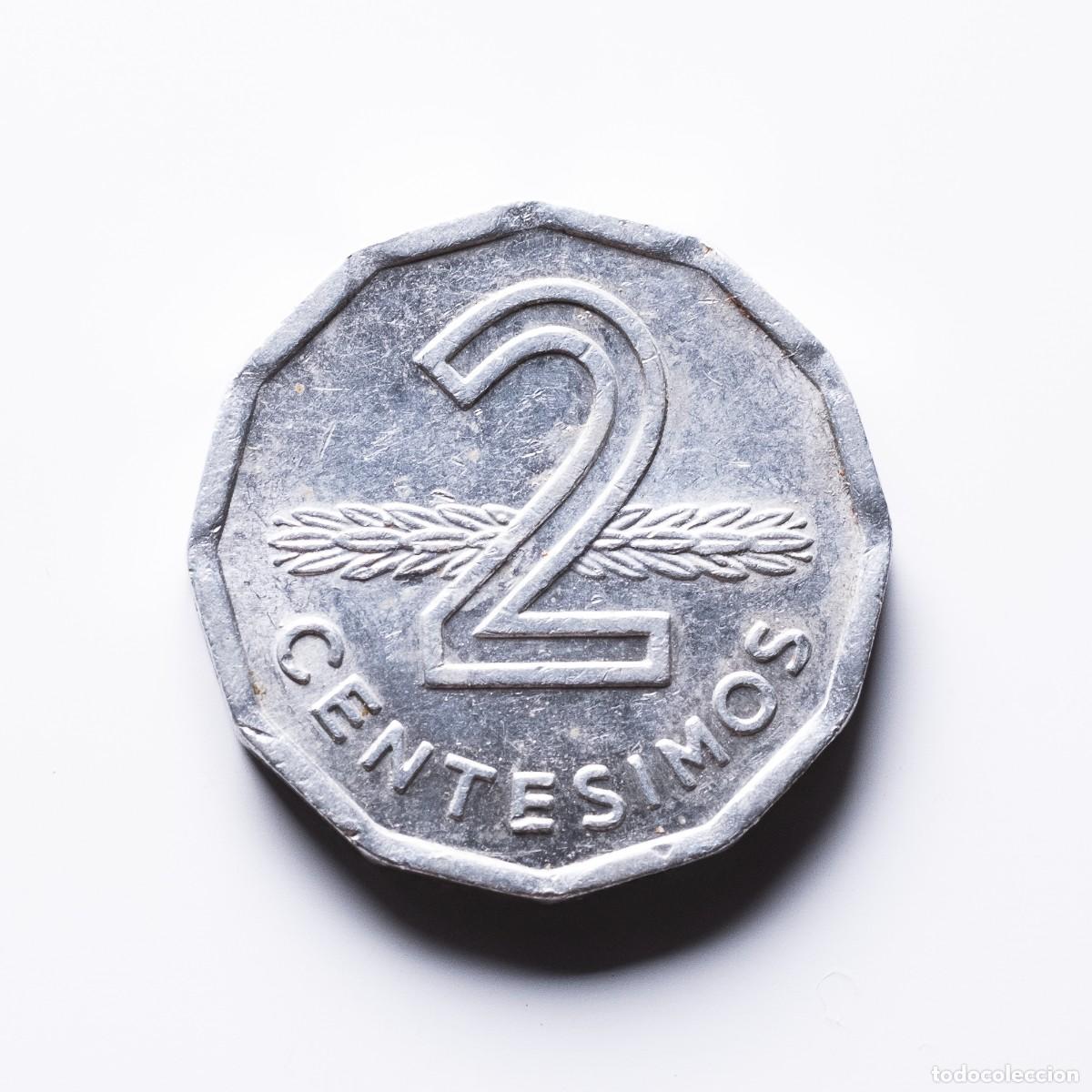 Monedas antiguas de Am&eacute;rica: 2 centesimos 1977 Uruguay - Foto 2