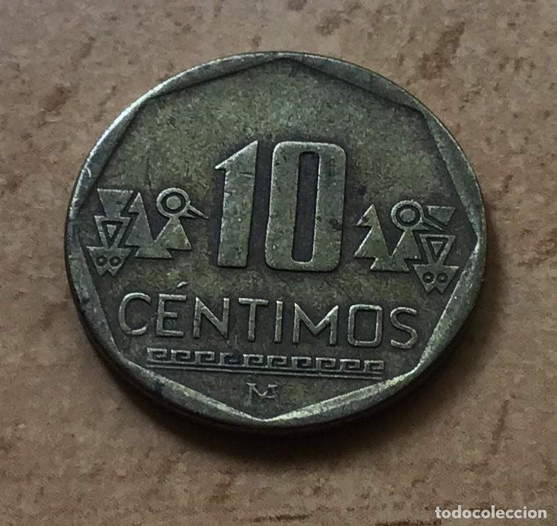 Monedas antiguas de Am&eacute;rica: 10 c&eacute;ntimos de Per&uacute;. A&ntilde;o 2002