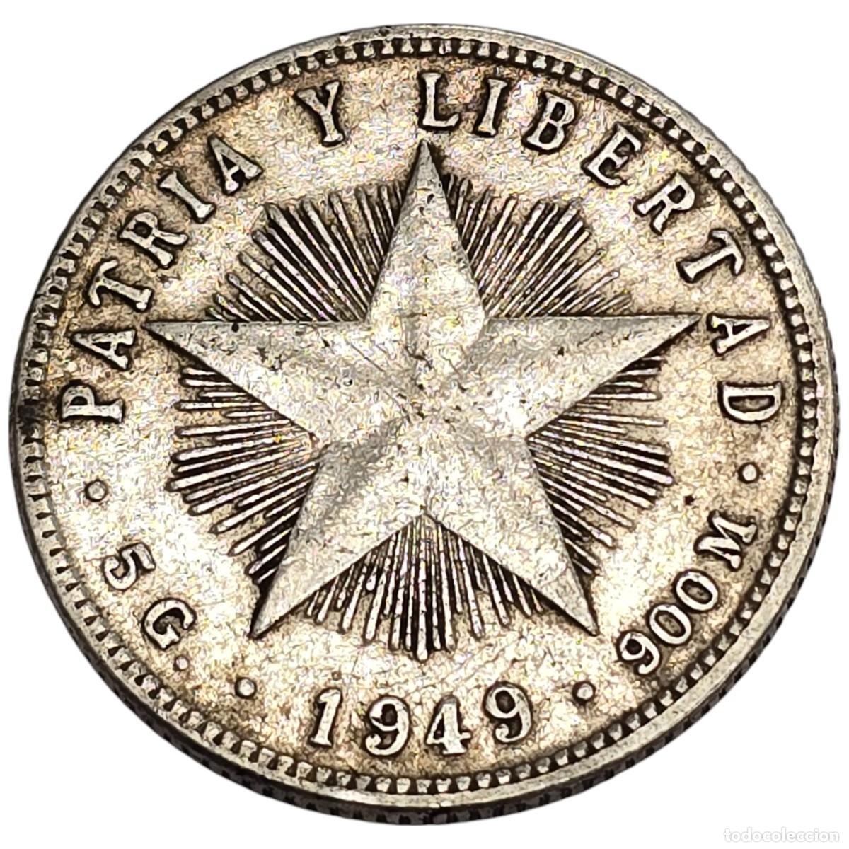Monedas antiguas de Am&eacute;rica: CUBA. 20 CENTIMOS. 1949. - Foto 2