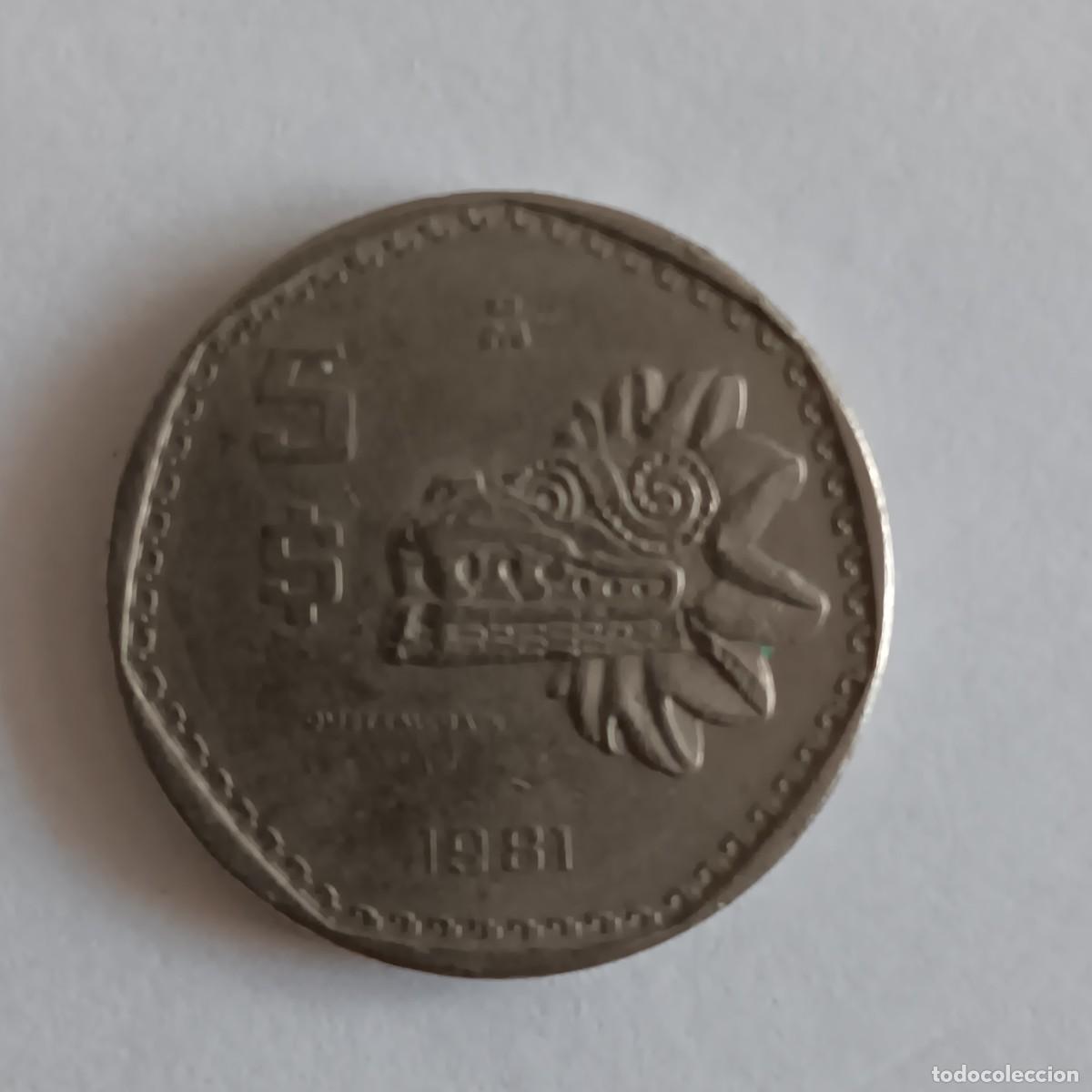 Monedas antiguas de Am&eacute;rica: Monedas Mexico 5 dolar 1981 n05 - Foto 2