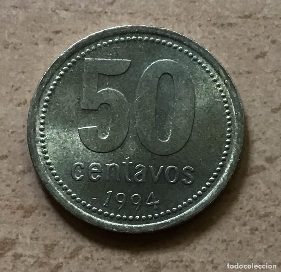 Monedas antiguas de Am&eacute;rica: 50 centavos de Argentina. A&ntilde;o 1994