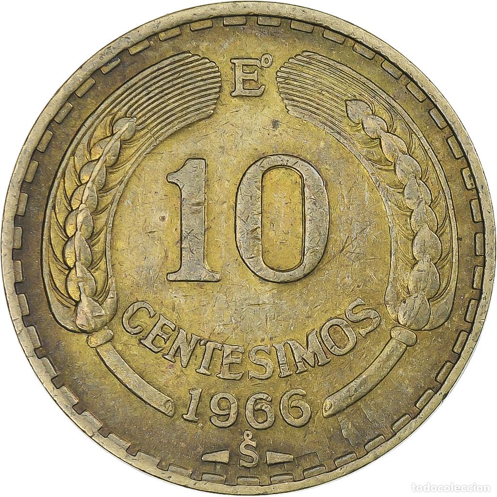 Monedas antiguas de Am&eacute;rica: [#1374823] Chile, 10 Centesimos, 1966 - Foto 2