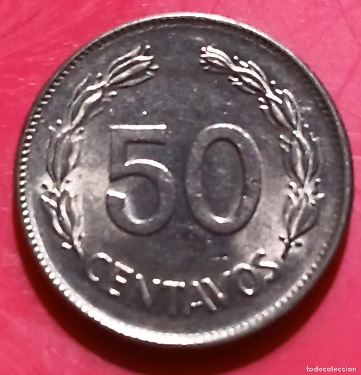 Monedas antiguas de Am&eacute;rica: ECUADOR - 50 CENTAVOS 1977 - BC - Foto 2