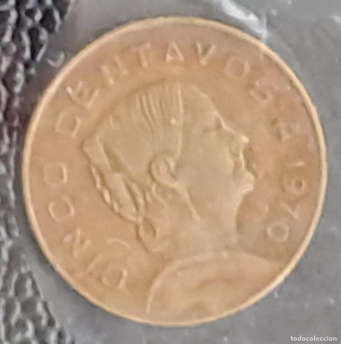 Monedas antiguas de Am&eacute;rica: MONEDA MEXICO 5 CENTAVOS A&Ntilde;O 1970 - Foto 1