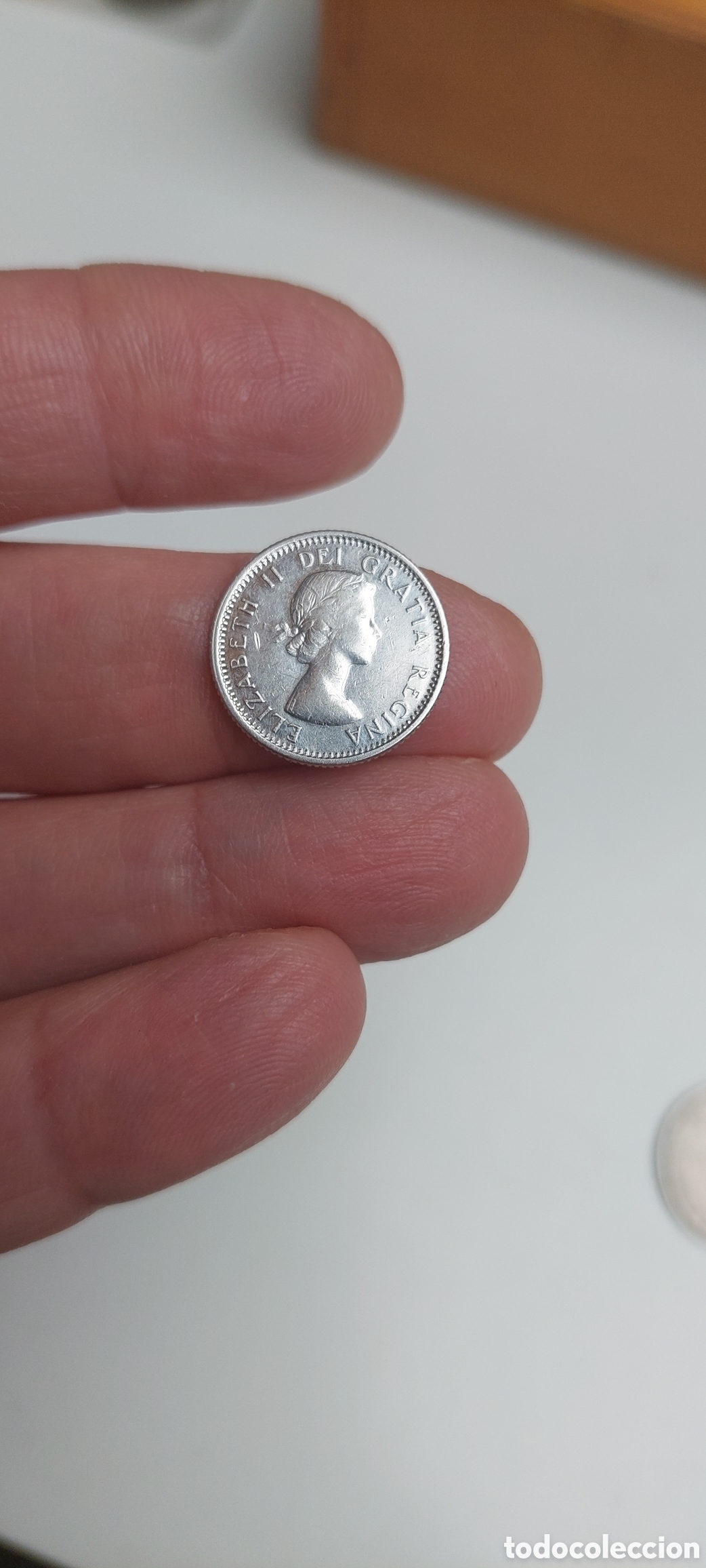 Monedas antiguas de Am&eacute;rica: 10 Cents Canada 1963 plat - Foto 1