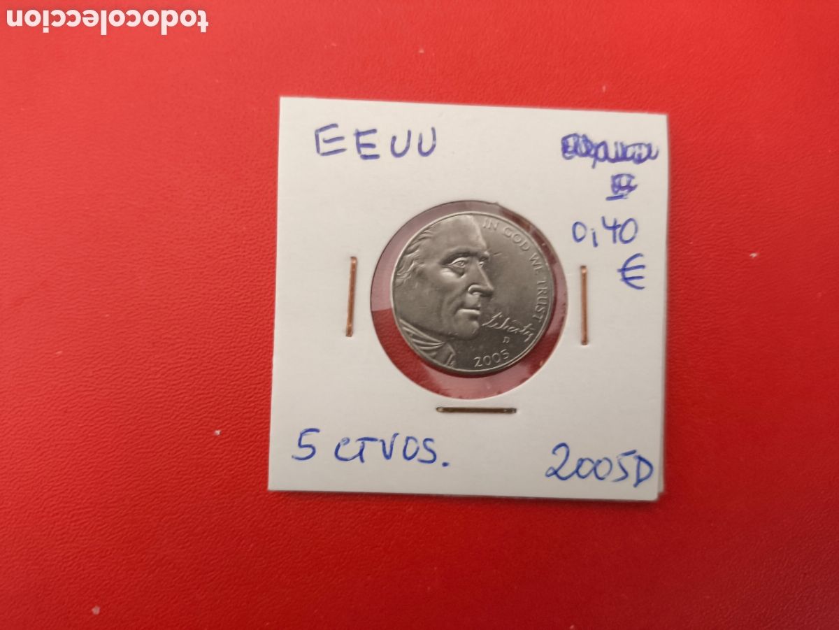Monedas antiguas de Am&eacute;rica: 5 centavos USA 2005 D - Foto 1