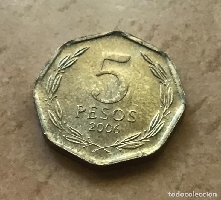 Monedas antiguas de Am&eacute;rica: 5 pesos de Chile. A&ntilde;o 2006 - Foto 1