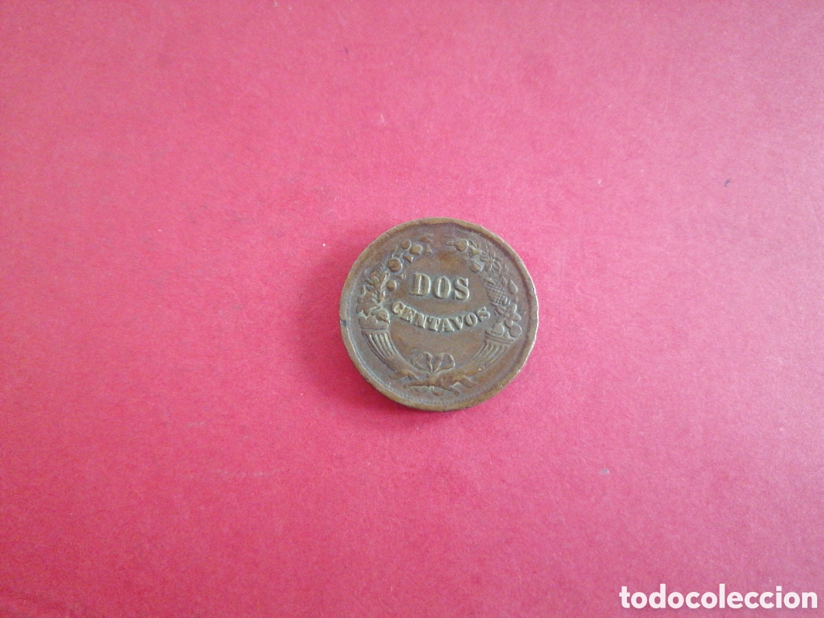 Monedas antiguas de Am&eacute;rica: 2 centavos de Per&uacute; 1938 - Foto 2