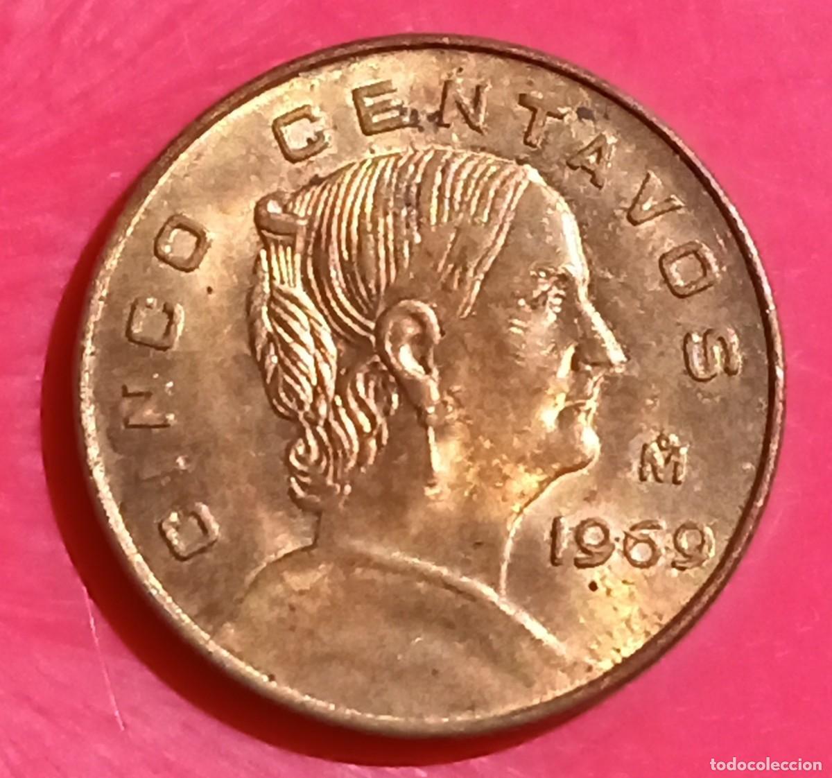 Monedas antiguas de Am&eacute;rica: MEXICO - 5 CENTAVOS 1969 RC - Foto 1