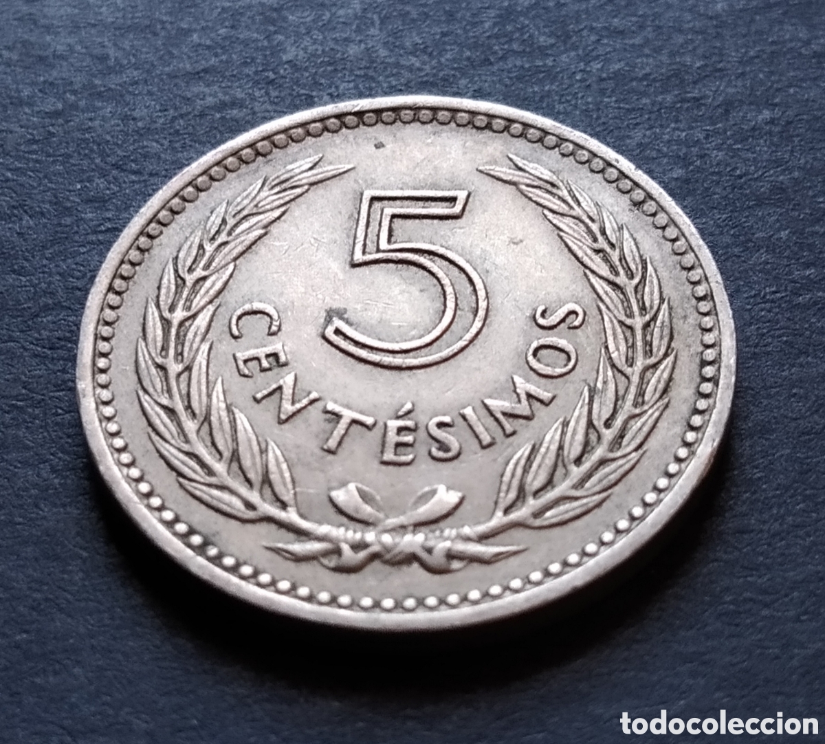 Monedas antiguas de Am&eacute;rica: MONEDA - URUGUAY 5 CENT&Eacute;SIMOS 1953 - Foto 3