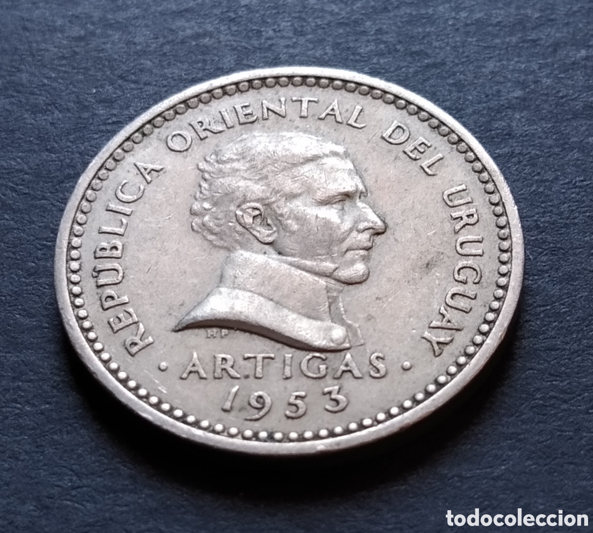 Monedas antiguas de Am&eacute;rica: MONEDA - URUGUAY 5 CENT&Eacute;SIMOS 1953 - Foto 4