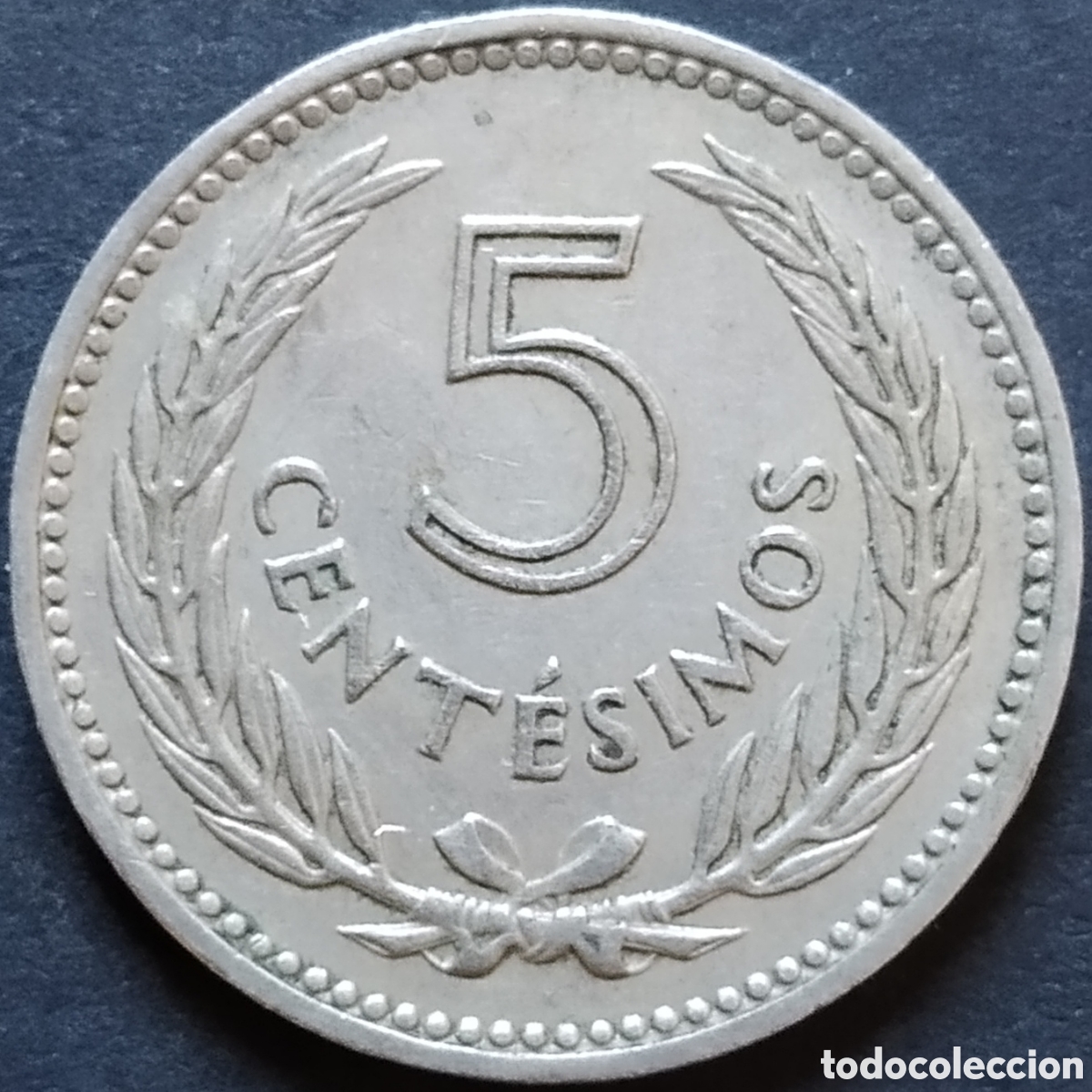 Monedas antiguas de Am&eacute;rica: MONEDA - URUGUAY 5 CENT&Eacute;SIMOS 1953 - Foto 1