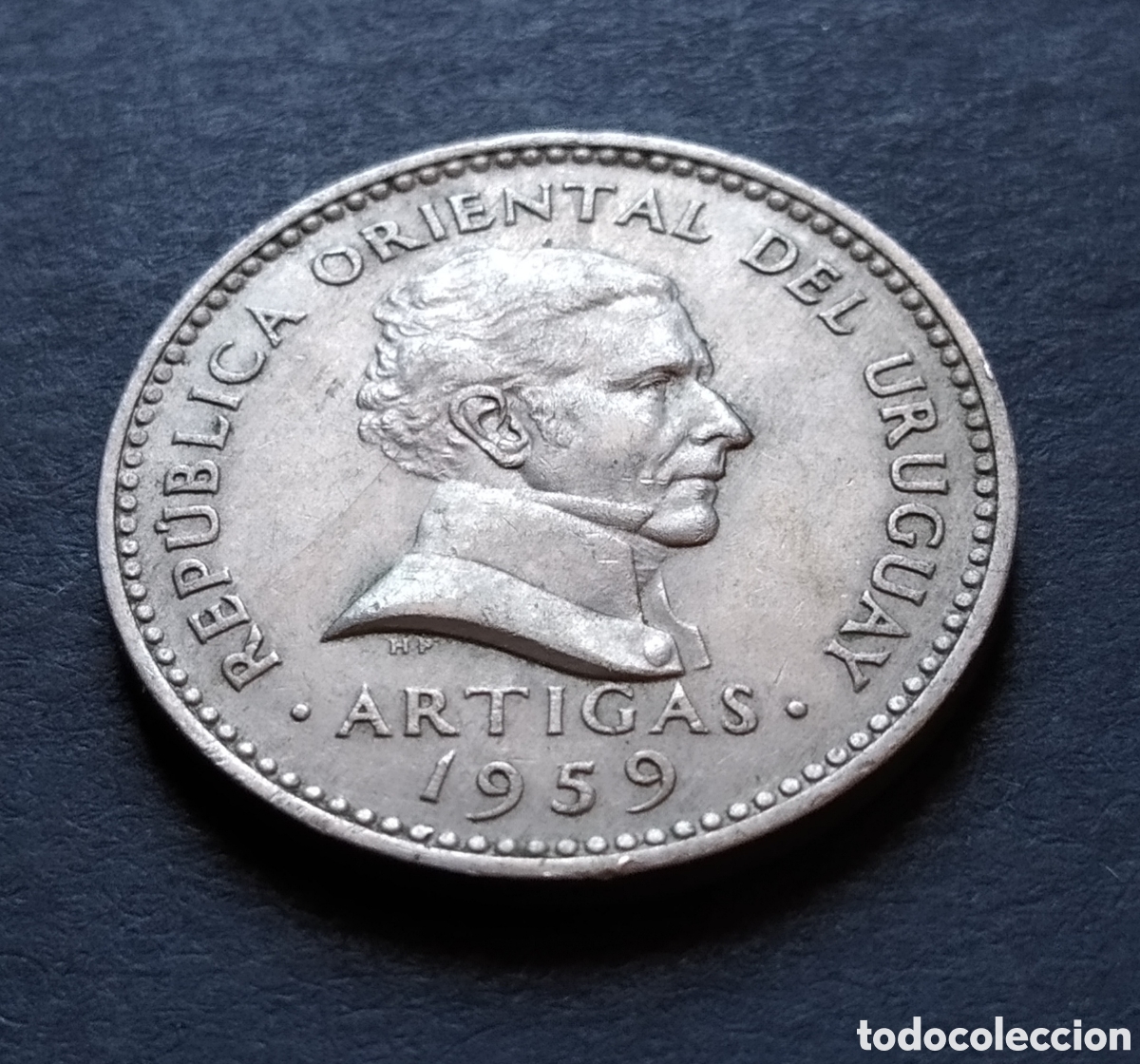 Monedas antiguas de Am&eacute;rica: MONEDA - URUGUAY 10 CENT&Eacute;SIMOS 1959 - Foto 4
