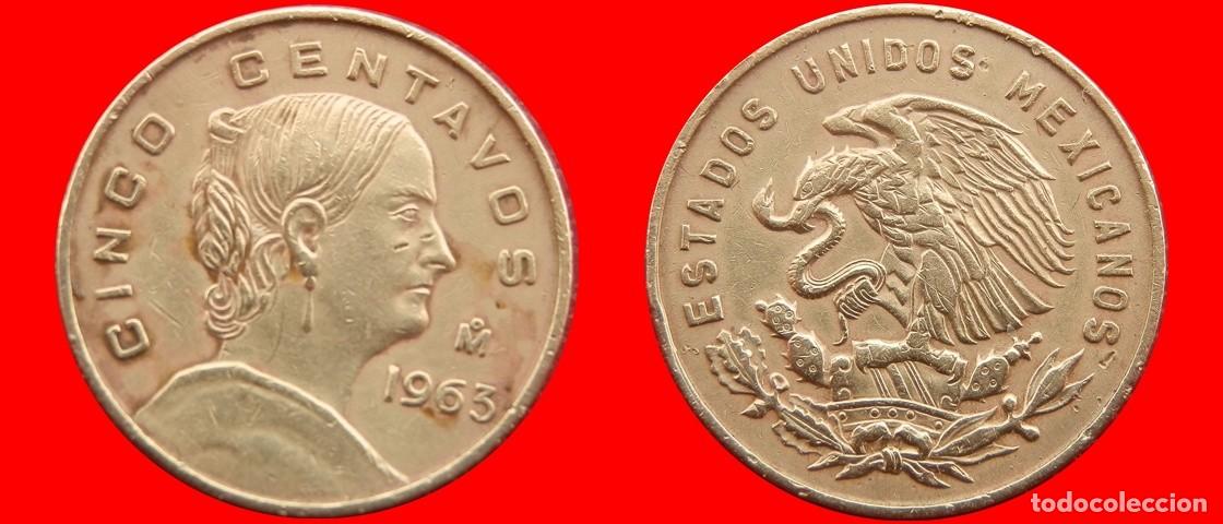 Monedas antiguas de Am&eacute;rica: 5 CENTAVOS 1963 MEXICO-124802 - Foto 1