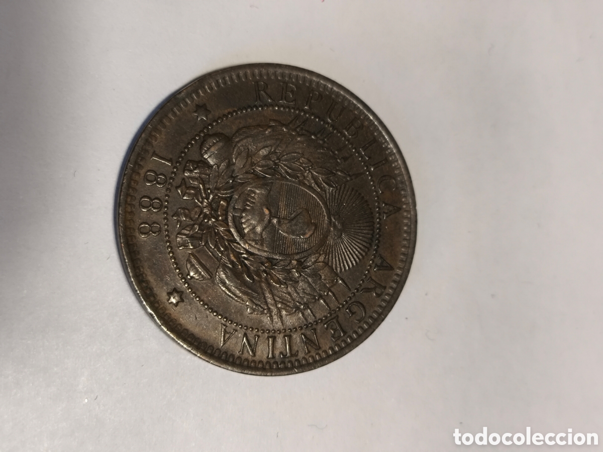 Monedas antiguas de Am&eacute;rica: 2 Centavos Argentina 1888 - Foto 2