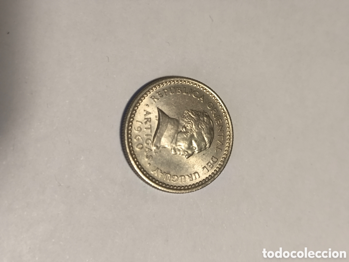 Monedas antiguas de Am&eacute;rica: 25 Cent&eacute;simos Uruguay 1960 - Foto 2