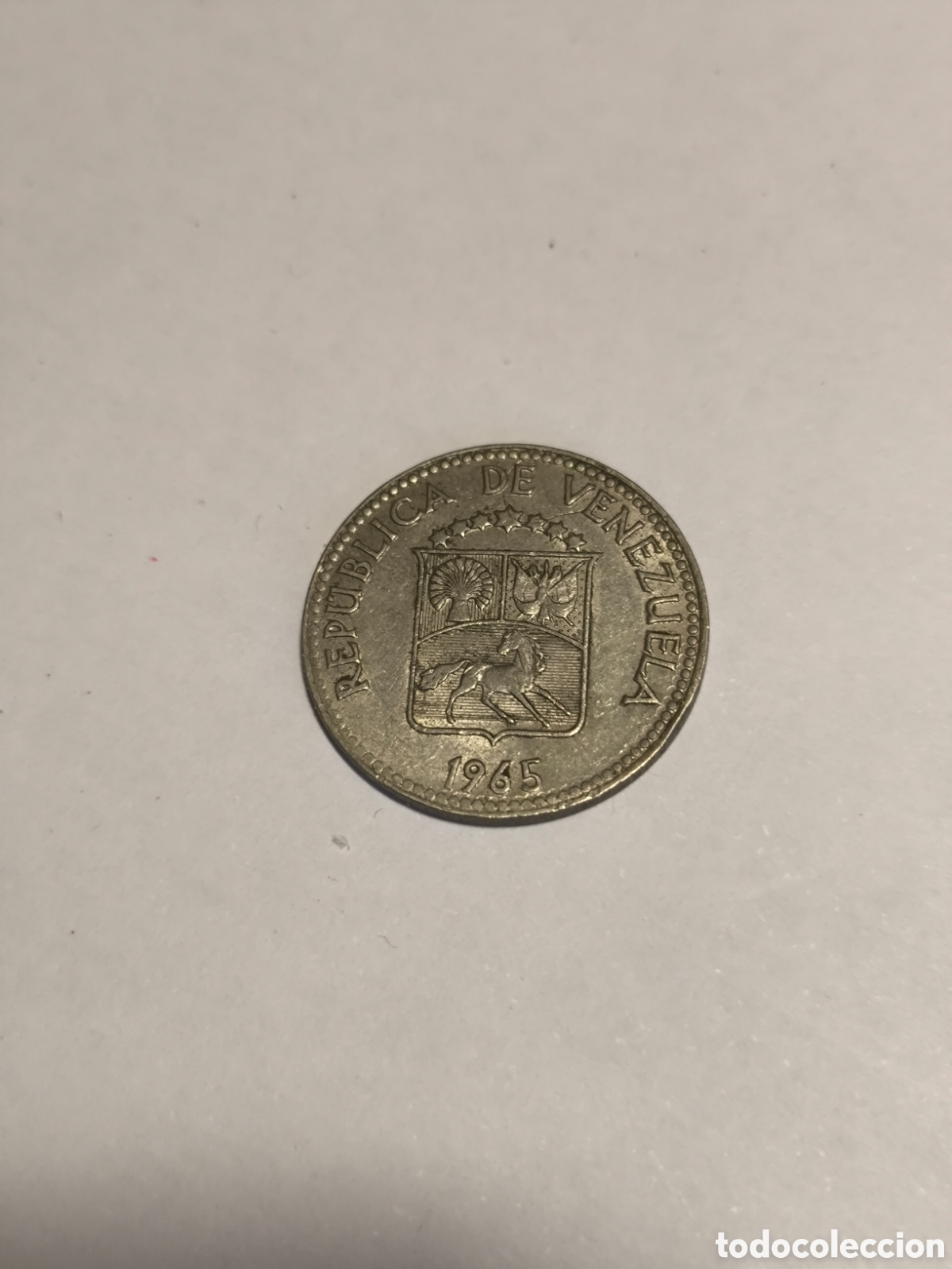 Monedas antiguas de Am&eacute;rica: 5 C&eacute;ntimos Venezuela 1965 - Foto 1