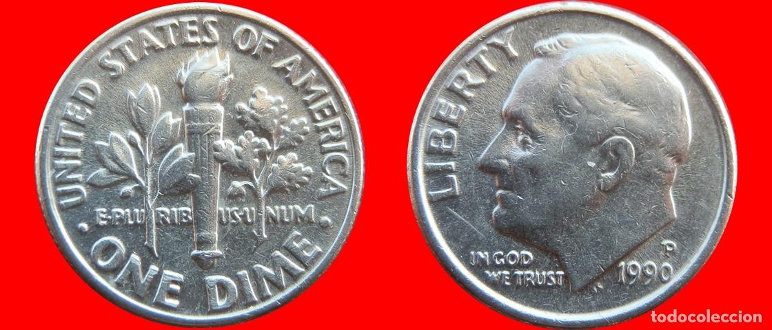 Monnaies anciennes d'Am&eacute;rique: 10 CENTAVOS DIME 1990-P USA-125020