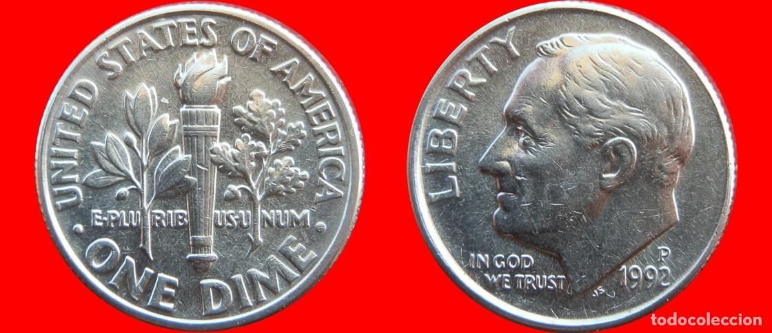 Monnaies anciennes d'Am&eacute;rique: 10 CENTAVOS DIME 1992-P USA-125021