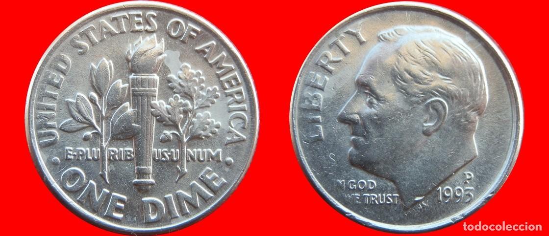 Monnaies anciennes d'Am&eacute;rique: 10 CENTAVOS DIME 1993-P USA-125022