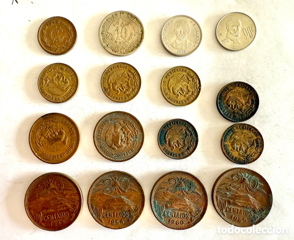 Monedas antiguas de Am&eacute;rica: Lote de 16 monedas, M&eacute;xico - Foto 2