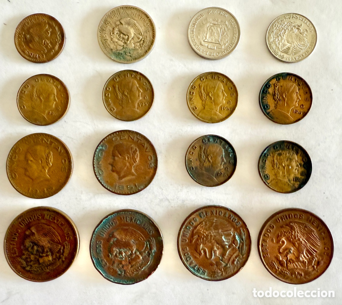 Monedas antiguas de Am&eacute;rica: Lote de 16 monedas, M&eacute;xico - Foto 1