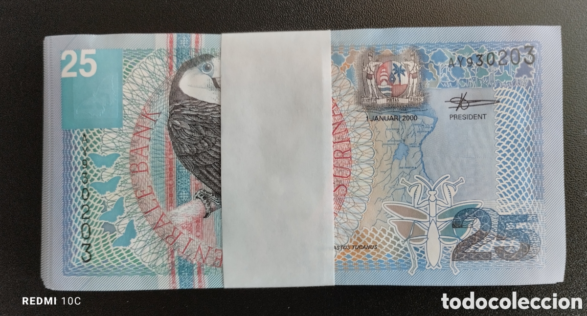 Monedas antiguas de Am&eacute;rica: Billete de Surinam del 2000 - Foto 2