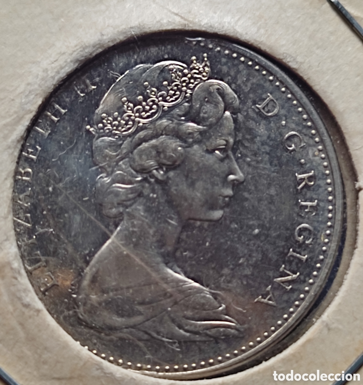 Monedas antiguas de Am&eacute;rica: Moneda 5 cents Canad&aacute; 1965 - Foto 2