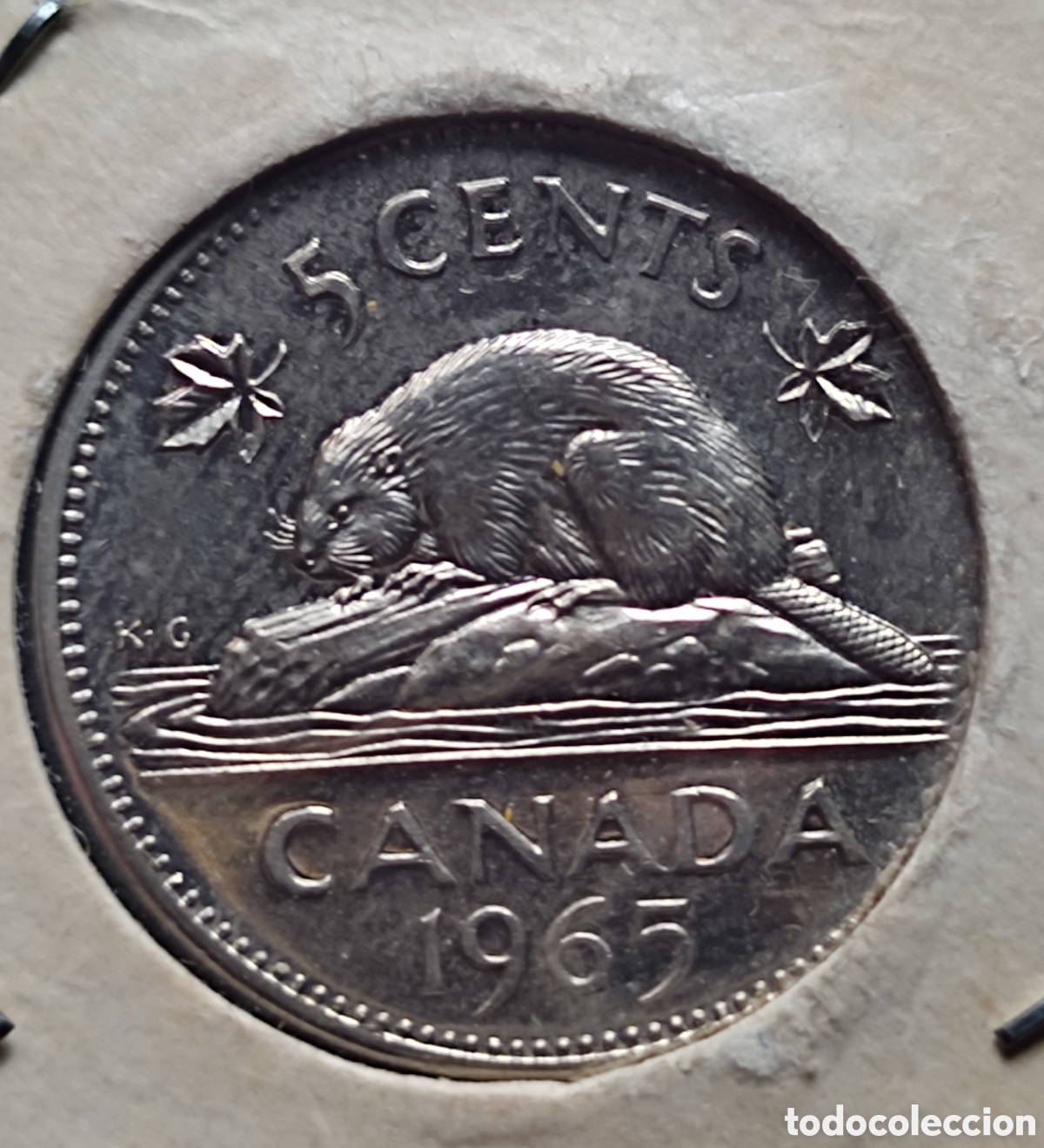 Monedas antiguas de Am&eacute;rica: Moneda 5 cents Canad&aacute; 1965 - Foto 1