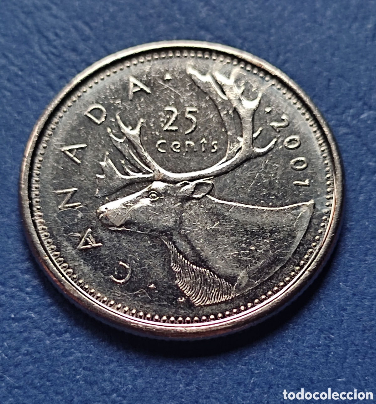 Monedas antiguas de Am&eacute;rica: Moneda 25 cents Canad&aacute; 2001 - Foto 2