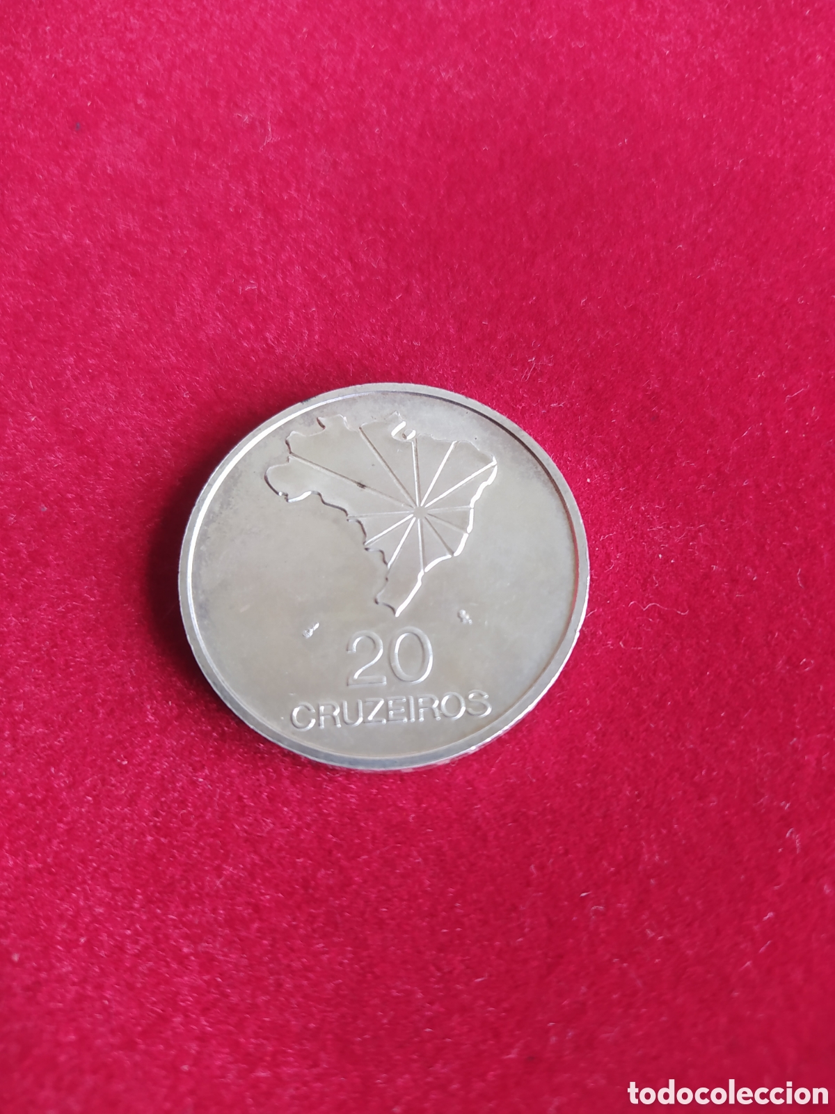 Monedas antiguas de Am&eacute;rica: Moneda de plata Brasil 1972 - Foto 2