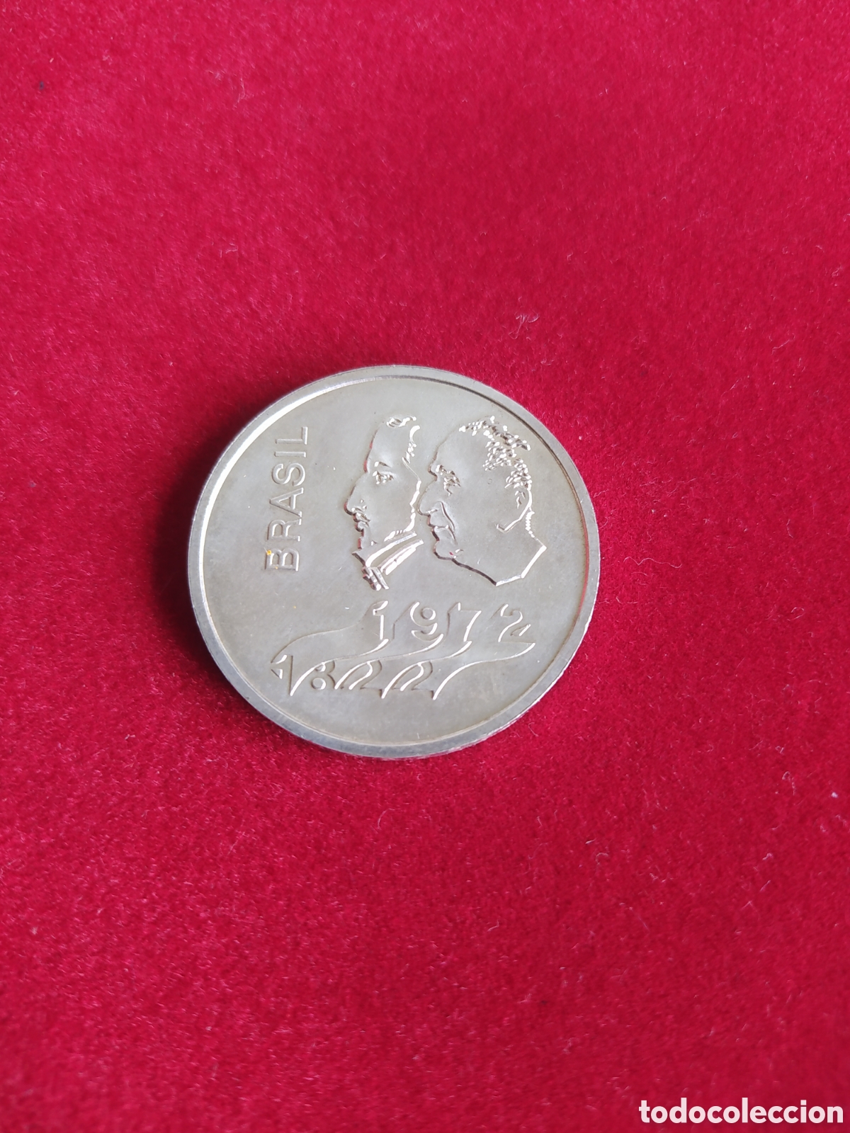 Monedas antiguas de Am&eacute;rica: Moneda de plata Brasil 1972 - Foto 1