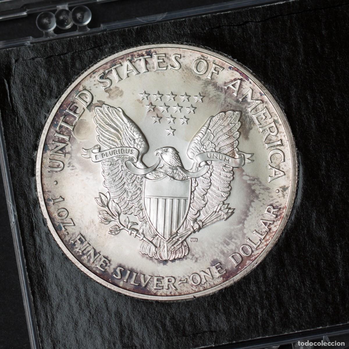 Monedas antiguas de Am&eacute;rica: USA. American Eagle. 2002. Moneda de plata - Foto 6