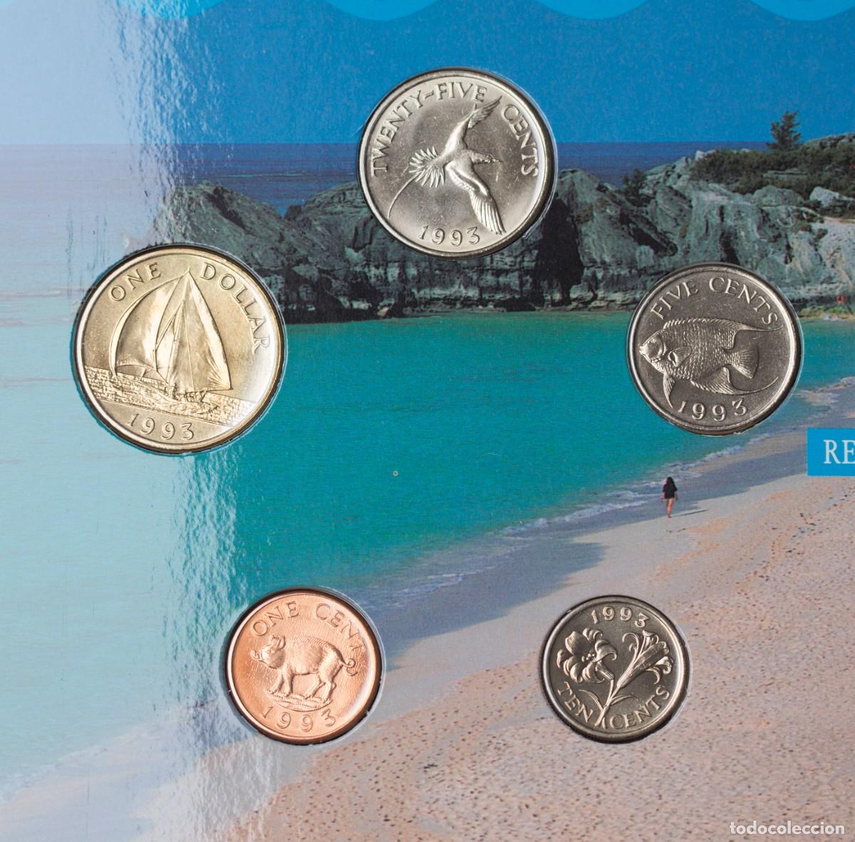 Monedas antiguas de Am&eacute;rica: Bermudas. 1993. Set de 5 monedas. - Foto 1