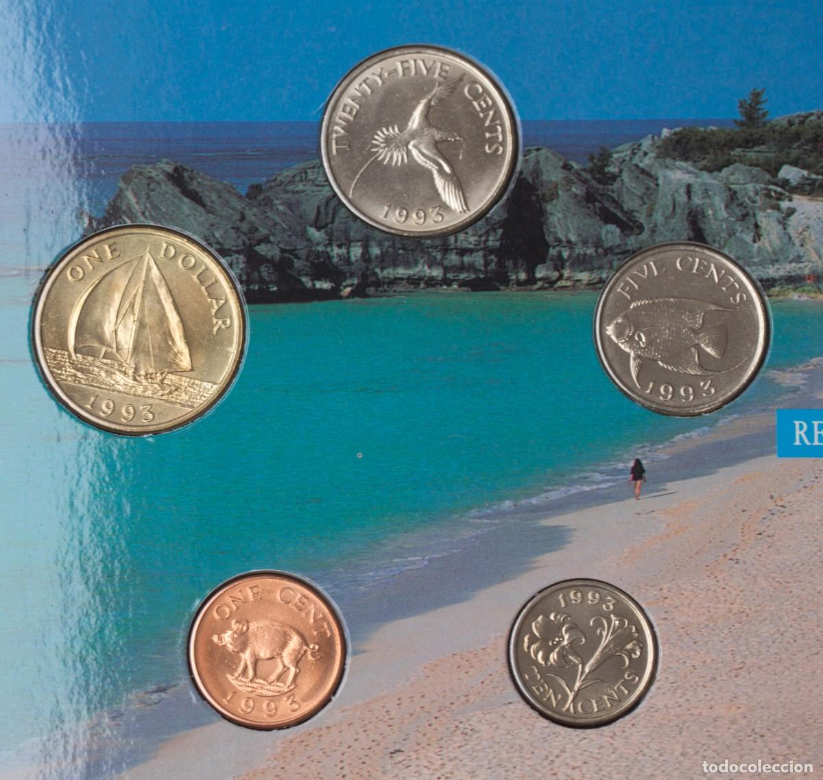 Monedas antiguas de Am&eacute;rica: Bermudas. 1993. Set de 5 monedas. - Foto 11