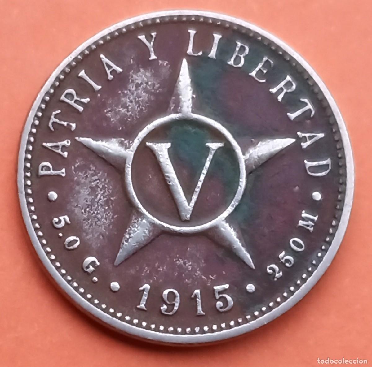 Monedas antiguas de Am&eacute;rica: CUBA - 5 CENTAVOS 1915 RC - Foto 2