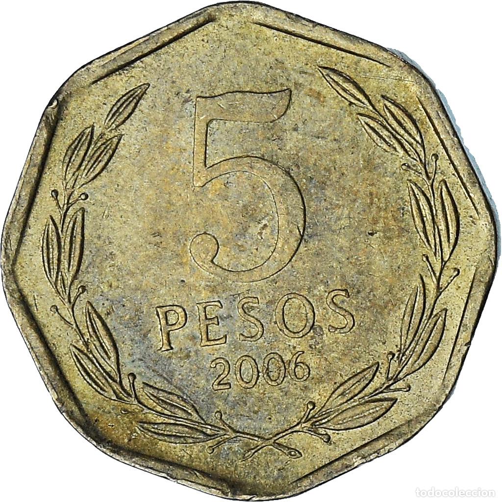 Monedas antiguas de Am&eacute;rica: [#1376281] Chile, 5 Pesos, 2006 - Foto 2