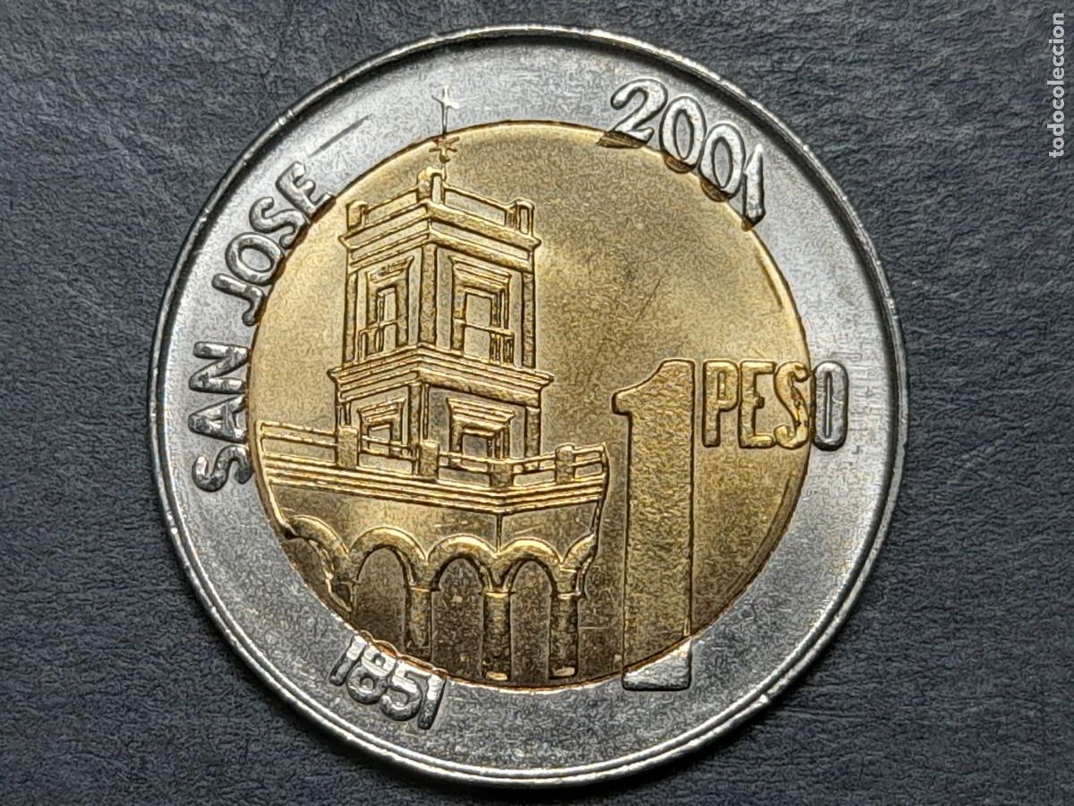 Moedas antigas da Am&eacute;rica: Moneda 1 Peso 2001 Rep Argentina periodo nuevo peso argentino Km 132 EBC 200&ordm; anv, Jos&eacute; de Urquiza