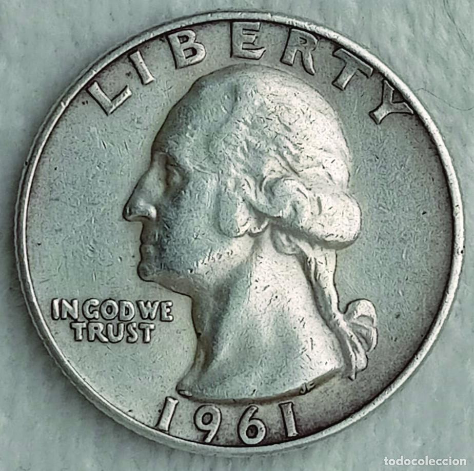 Monedas antiguas de Am&eacute;rica: Quarter Dollar Plata - Foto 1