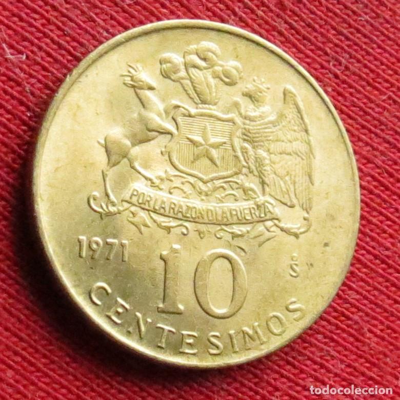 Monedas antiguas de Am&eacute;rica: Chile 10 centesimos 1971 - Foto 1