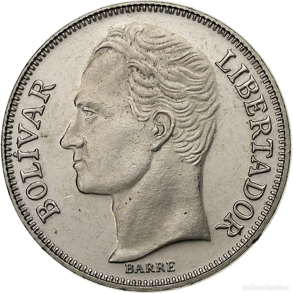 Monete antiche di America: [#1029904] Venezuela, 5 Bolivares, 1989, N&iacute;quel recubierto de acero, EBC, KM:53a.2