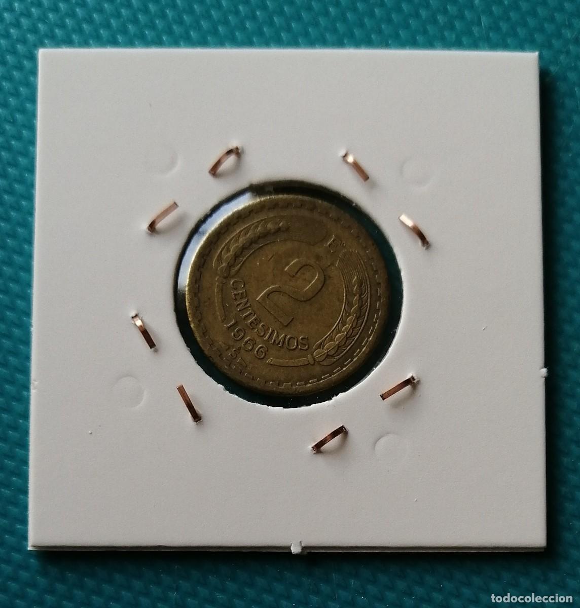Monedas antiguas de Am&eacute;rica: MONEDA DE CHILE - 2 CENTIMOS DEL A&Ntilde;O 1966 - 039AXM - Foto 2