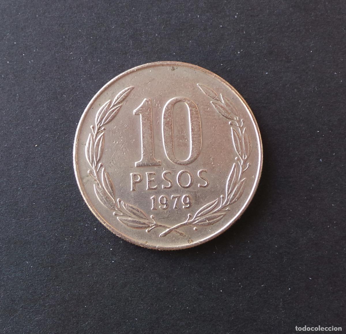 Monedas antiguas de Am&eacute;rica: CHILE.- 10 PESOS. 1979. - Foto 2